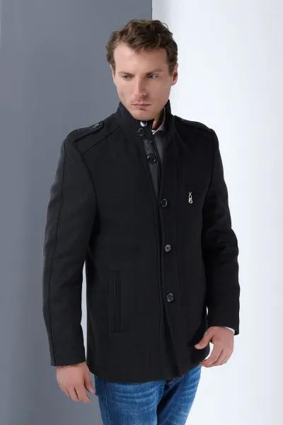 PLT8378 DEWBERRY MEN'S COAT-BLACK