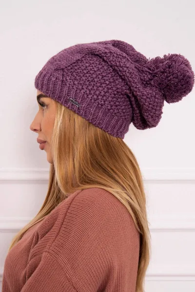 Kesi Čapica s fleece Karolina K243 tmavo ružová