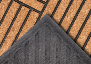 Rohožka Mix Mats Crossings čierna / béžová