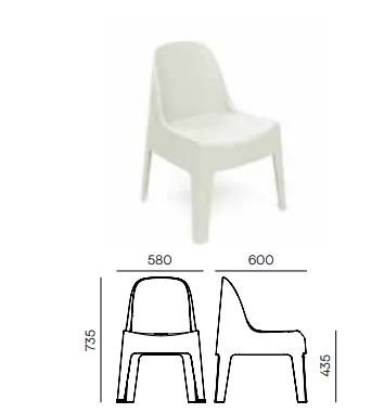 Prosperplast Záhradná stolička MILANES 58x60x73,5 cm hnedá