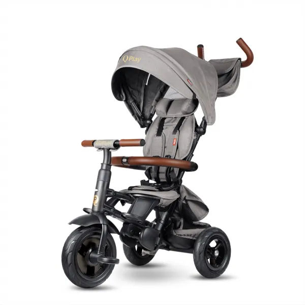 QPLAY Trojkolka Rito Deluxe Grey, 6 v 1, vek 10-72 mesiacov