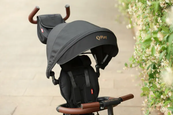 QPLAY Trojkolka Rito Deluxe Grey, 6 v 1, vek 10-72 mesiacov