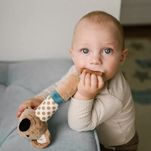BABYONO Hračka pískacia s hryzačkou Koala Charlie 3m+