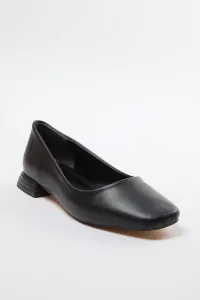 Trendyol Black Square Toe Short Heeled Women's Ballerinas