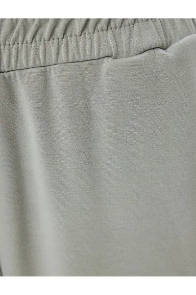 Koton Wide Leg Sweatpants Modal Fabric Elastic Waist Pocket Comfortable Cut