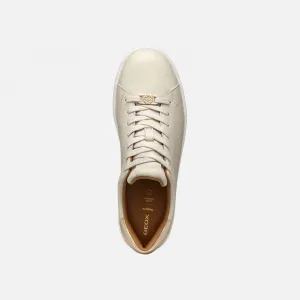 Cream women's sneakers Geox Spherica ECUB-1 - Women's