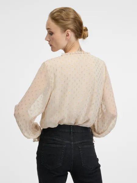 Beige Women's Long Sleeve Blouse ORSAY - Women's