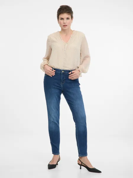 Beige Women's Long Sleeve Blouse ORSAY - Women's