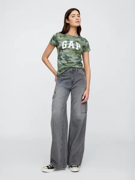 GAP CLASSIC Dámske tričko, khaki, veľkosť