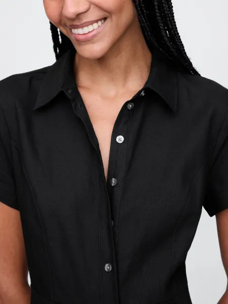 GAP Linen shirt maxi dress - Women's