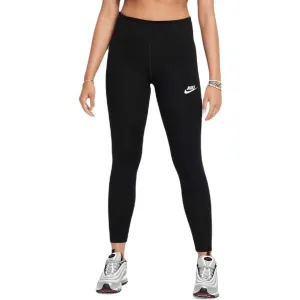 Nike NSW NK CLSC HR 7/8 TIGHT LBR Dievčenské legíny, čierna, veľkosť