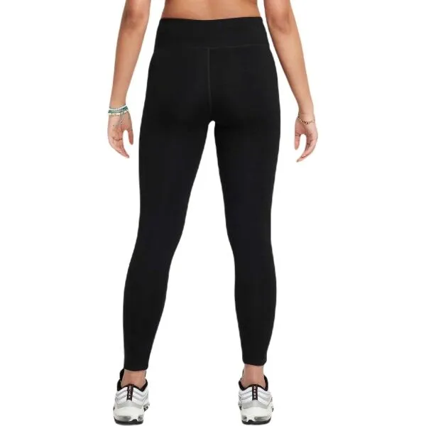 Nike NSW NK CLSC HR 7/8 TIGHT LBR Dievčenské legíny, čierna, veľkosť