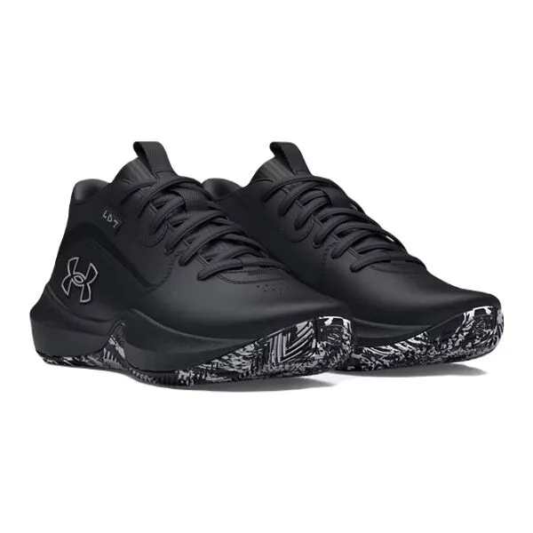 Under Armour GS LOCKDOWN 7 Detská unisex basketbalová obuv, čierna, veľkosť 36