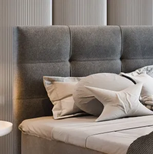 Čalúnená posteľ boxspring GLORIEN 80x200 cm purpurová Matrac: Bonell pružinová matrac