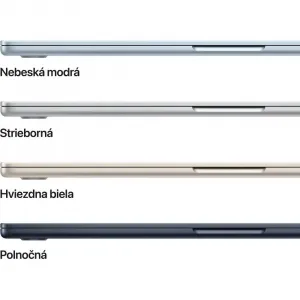 MacBook Air 15" Apple M4 10C CPU 10C GPU 16GB 512GB Polnočný SK, MW1M3SL/A