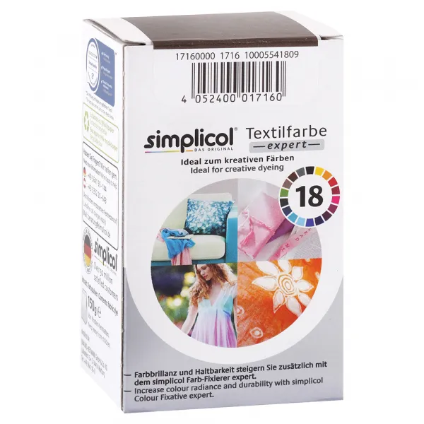 Simplicol farba na textil Orieškovo hnedá 150 g