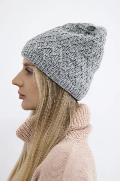 Kesi Čapica s fleece Kratka K204 tmavošedý