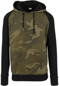 Camo Contrast Raglan Hoody Olive Camo/blk