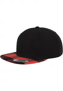 Plaid Flanell Peak Snapback blk/red