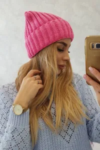 Kesi Čiapka s otočením nahor Magda K293 oranžový neón