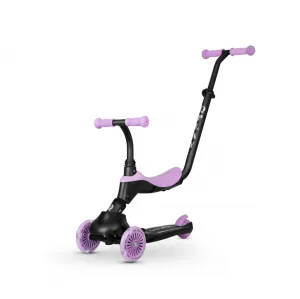QPLAY Kolobežka / odrážadlo Sema Evo s LED svetlami Violet, vek 1 - 6 rokov, do 50 kg