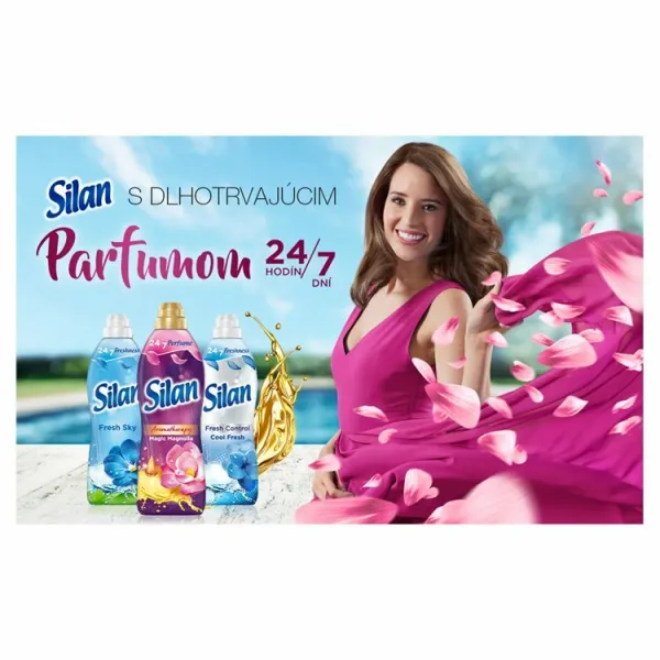 Silan Aromatherapy Magic Magnolia koncentrovaný avivážny prostriedok na textílie 62 praní 1364 ml