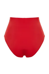 Trendyol Red Premium Accessory High Waist Hipster Bikini Bottom