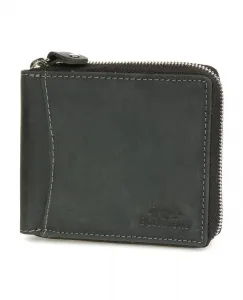 Beltimore Pánska kožená peňaženka RFiD nubuková čierna  H01 Material: Pravá koža