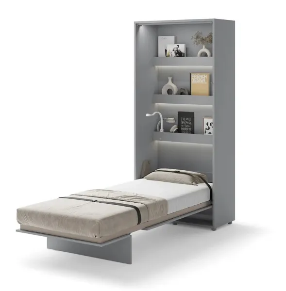 Dig-net nábytok Sklápacia posteľ Lenart BED CONCEPT BC-03 sivá | 90 x 200 cm