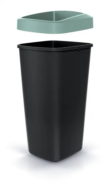 Prosperplast Odpadkový kôš COMPACTO DROPIN čierny/svetlozelený, variant 25 l