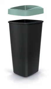 Prosperplast Odpadkový kôš COMPACTO DROPIN čierny/svetlozelený, variant 25 l