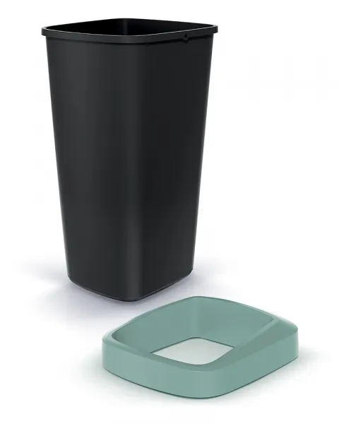 Prosperplast Odpadkový kôš COMPACTO DROPIN čierny/svetlozelený, variant 25 l