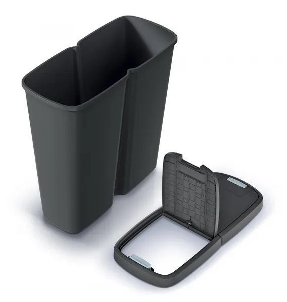 Prosperplast Odpadkový kôš COMPACTO DUA 50 L čierny
