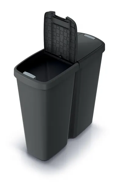 Prosperplast Odpadkový kôš COMPACTO DUA 50 L čierny