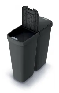 Prosperplast Odpadkový kôš COMPACTO DUA 50 L čierny