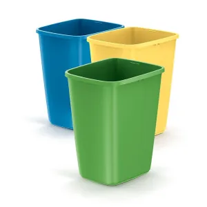 Prosperplast Súprava 3 odpadkových košov COMPACTO SORTE 3x 9 L čierna