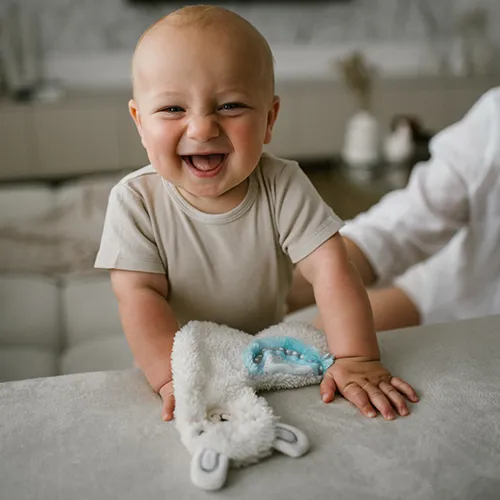 BABYONO Hračka maznáčik Lama Lulu modrá 0m+