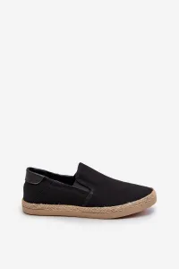 EVENTO Pánske espadrilky s plstením čierne Fenen