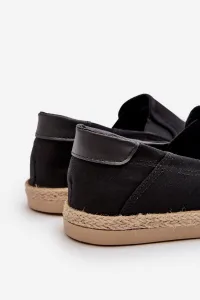 EVENTO Pánske espadrilky s plstením čierne Fenen