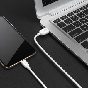Borofone BX14 LinkJet kábel USB - Lightning, 2,4A, 2 m, biely