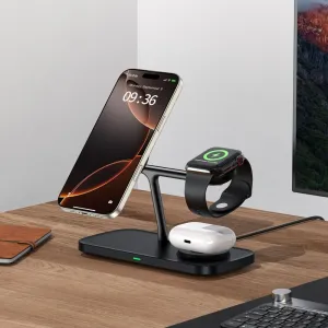 Tech-Protect A45 MagSafe bezdrôtová nabíjačka na mobil / Apple Watch / AirPods 15W, čierna