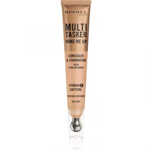 Rimmel Multi-Tasker Wake Me Up make-up a korektor pre rozjasnenie pleti odtieň 30 Light 20 ml