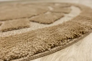 Kúpeľňový koberček Ocean béžový kruh