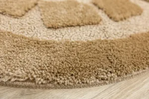 Kúpeľňový koberček Ocean béžový kruh