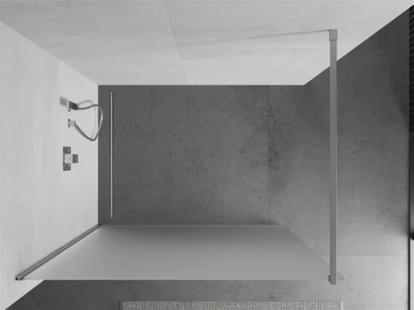 MEXEN/S - KIOTO Sprchová zástena WALK-IN 120x200 cm 8 mm, chróm, matné sklo 800-120-101-01-30
