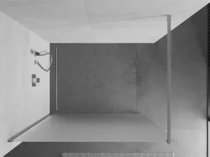 MEXEN/S - KIOTO Sprchová zástena WALK-IN 120x200 cm 8 mm, chróm, matné sklo 800-120-101-01-30