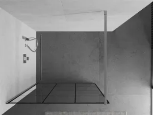 MEXEN/S - KIOTO Sprchová zástena WALK-IN 100x200 cm 8 mm, chróm, čierny vzor 1 800-100-101-01-77