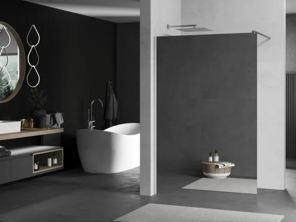 MEXEN/S - KIOTO Sprchová zástena WALK-IN 70x200 cm 8 mm, chróm, zrkadlové sklo 800-070-101-01-50
