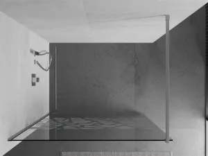 MEXEN/S - KIOTO Sprchová zástena WALK-IN 90x200 cm 8 mm, chróm, biely vzor 800-090-101-01-85