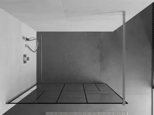 MEXEN/S - KIOTO Sprchová zástena WALK-IN 80x200 cm 8 mm, chróm, čierny vzor 2 800-080-101-01-78